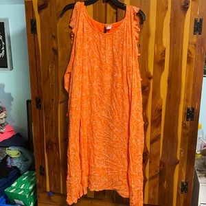 Orange & White Paisley Old Navy Dress